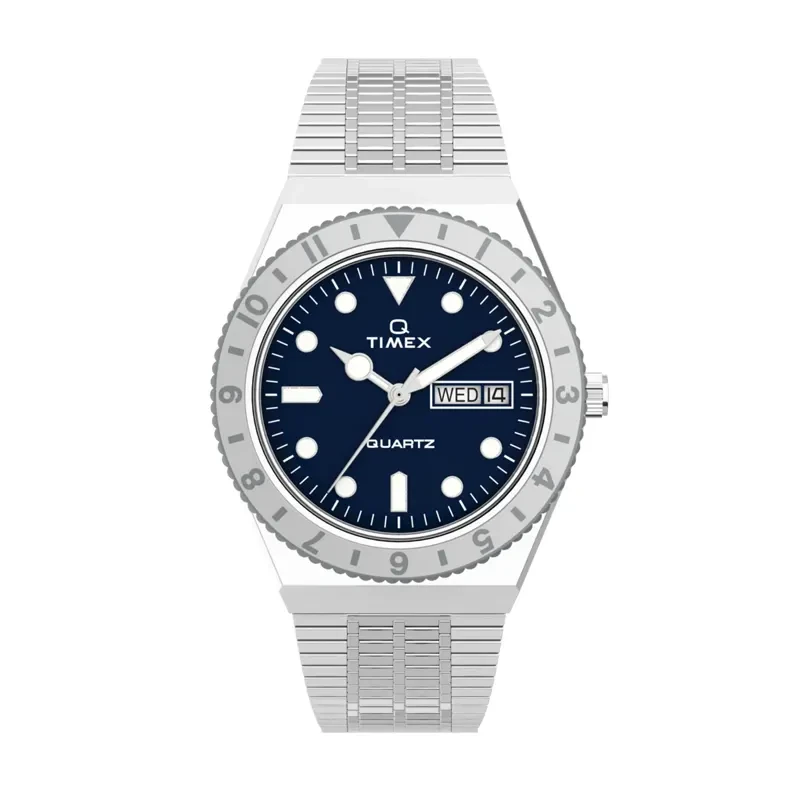 Timex Q Reissue 36mm Blue Dial Men's Watch- TW2U95500